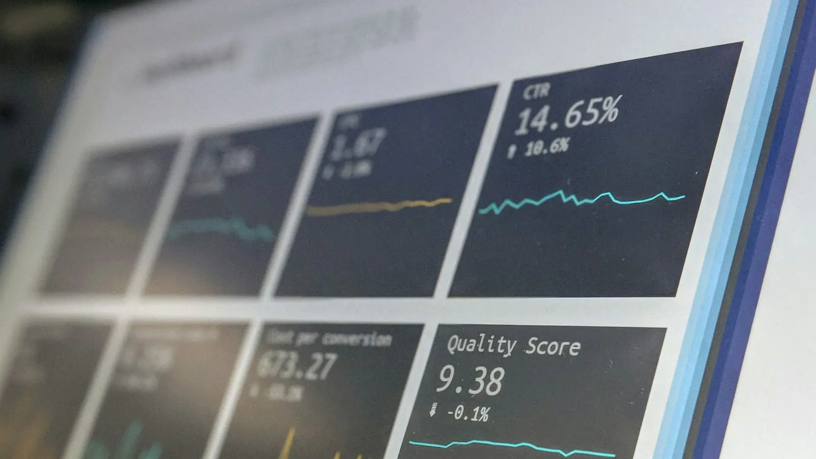 SEO vs Google Ads — turned on monitoring screen
